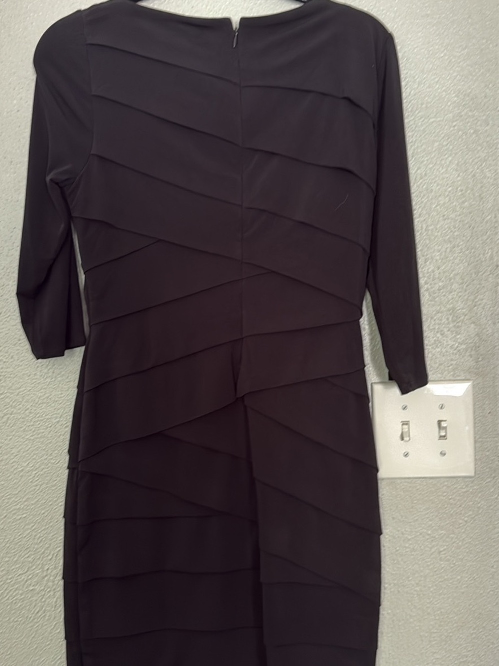 White House Black Market Black Tiered Midi Dress - Picture 2 of 3